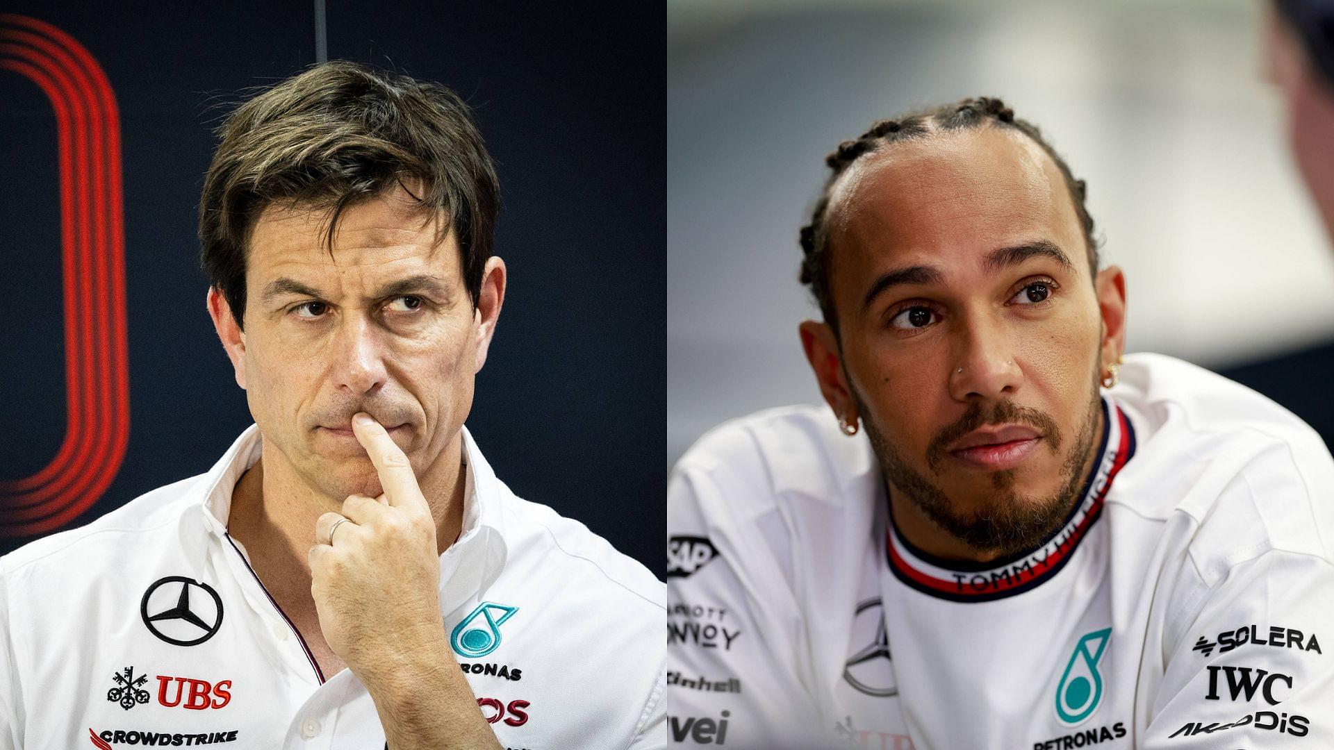 L: Toto Wolff R: Lewis Hamilton