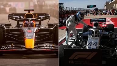 Max Verstappen's #1 (L), Lewis Hamilton's #44 (R)