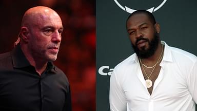 Joe Rogan (L) and Jon Jones (R)