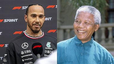 Lewis Hamilton (L) and Nelson Mandela (R)