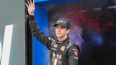 NASCAR Xfinity Series driver Chandler Smith (81) during driver introductions for the Food City 300 at Bristol Motor Speedway.