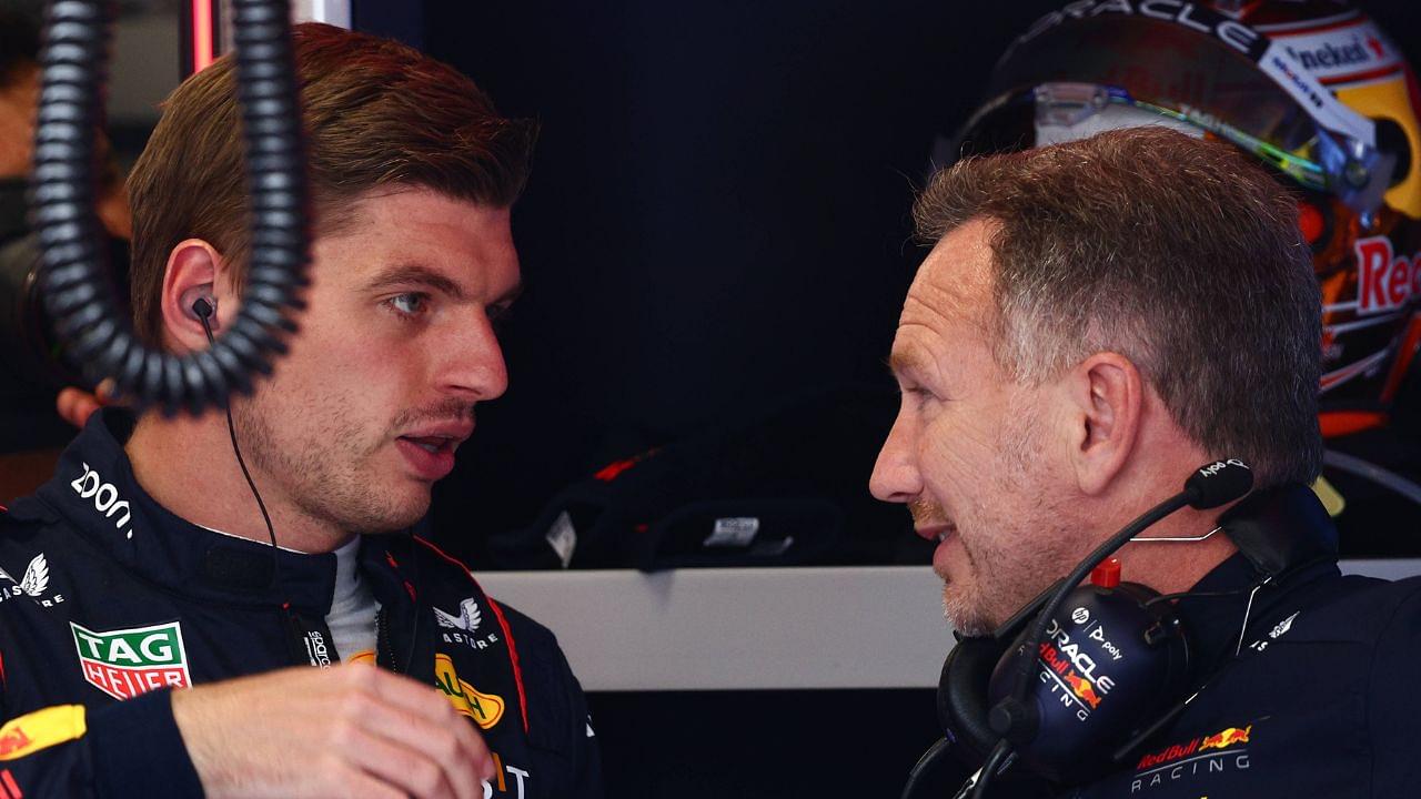 Max Verstappen(L), Christian Horner(R)