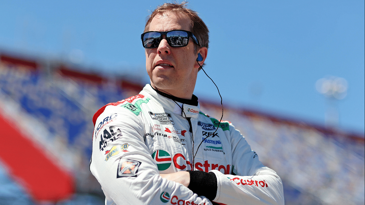 NASCAR Cup Series driver Brad Keselowski (6) during qualifying for the Goodyear 400 at Darlington Raceway.