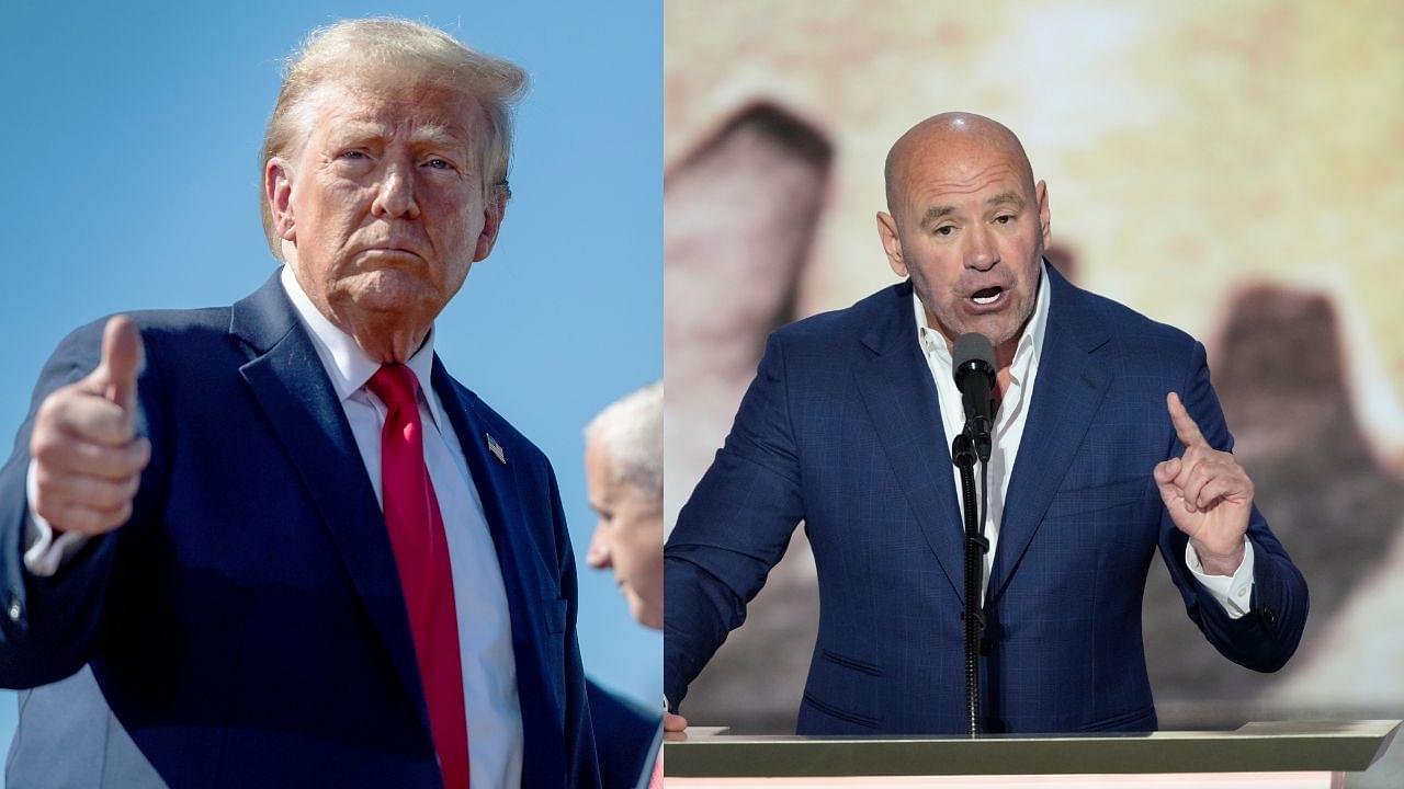 Donald Trump (L) and Dana White (R)