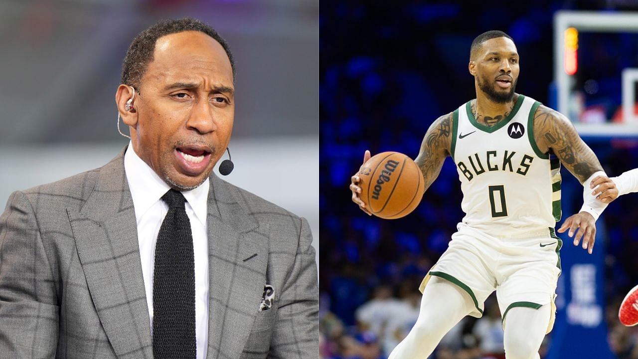 Stephen A. Smith (L) and Damian Lillard (R)