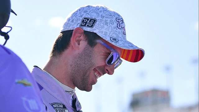 NASCAR Cup Series driver Daniel Suarez (99) during qualifying for the South Point 400 at Las Vegas Motor Speedway.