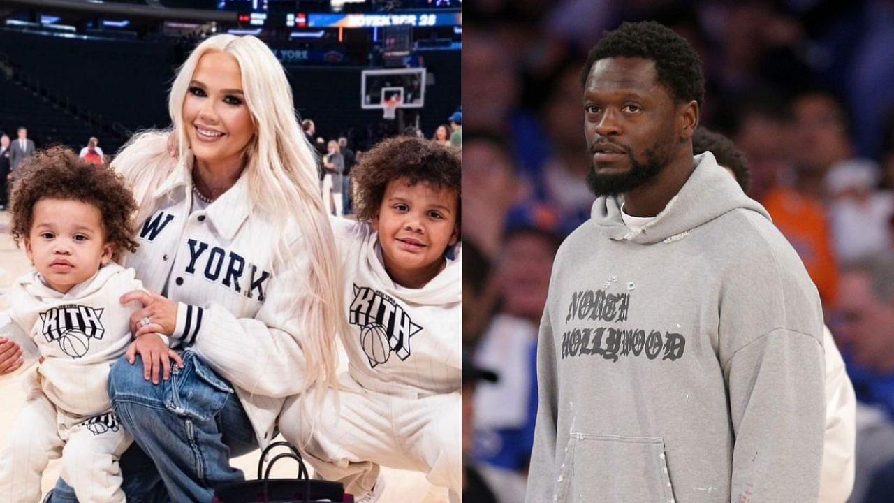 Kendra and Julius Randle and their two kids