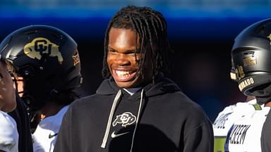 Colorado Buffalos wide receiver/cornerback Travis Hunter (12) against the Arizona Wildcats at Arizona Stadium.