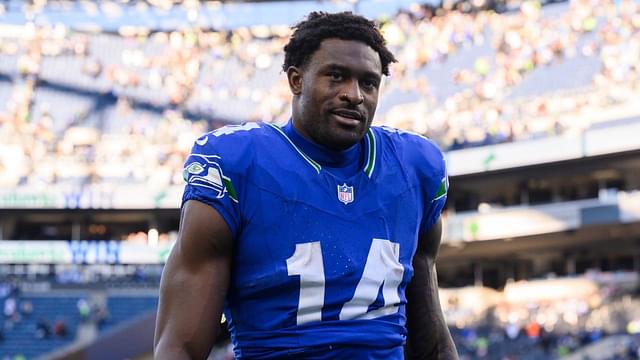 Seattle Seahawks wide receiver DK Metcalf (14) walks off the field after the Seattle Seahawks defeated the Cleveland Browns at Lumen Field.