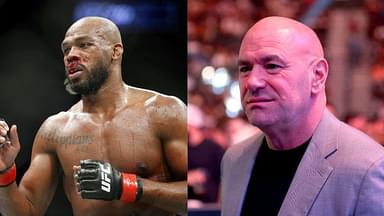 Jon Jones (L) and Dana White (R)