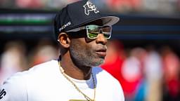 Colorado Buffalos head coach Deion Sanders against the Arizona Wildcats at Arizona Stadium.