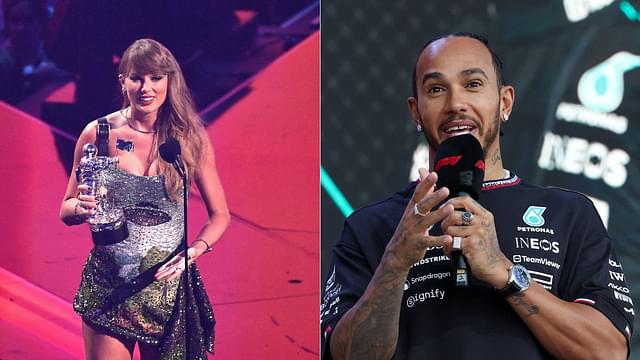 Taylor Swift(L), Lewis Hamilton(R)