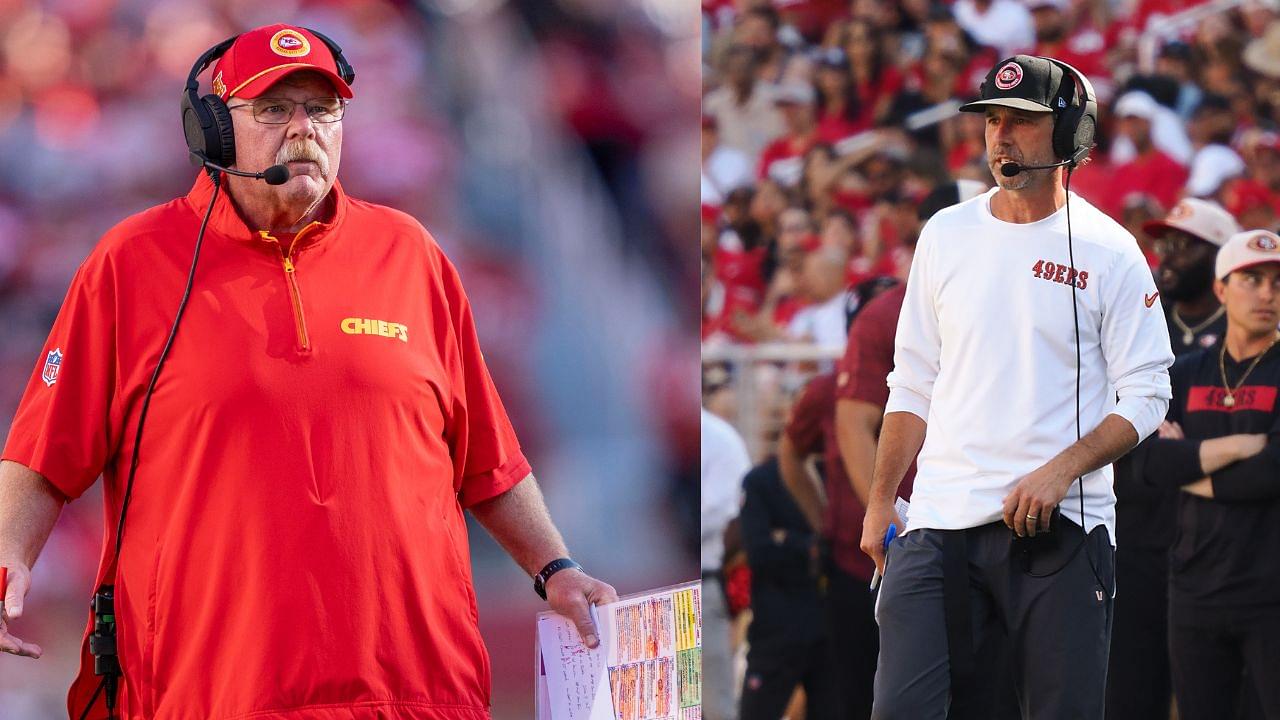 Andy Reid (L) and Kyle Shanahan (R)