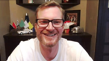 Car owner Dale Earnhardt Jr. was all smiles during a Zoom interview talking about his team's NASCAR short-track championship. Dale Earnhardt Jr