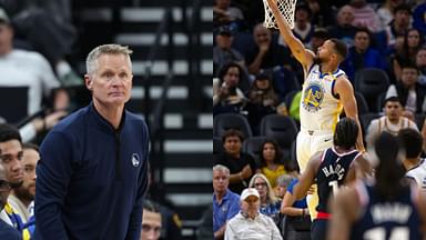 Steve Kerr(L) and Stephen Curry(R)