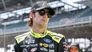 NASCAR Cup Series driver Ryan Blaney (12) during qualifying for the Brickyard 400 at Indianapolis Motor Speedway.