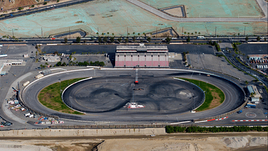 Aerial overall view of Irwindale Speedway.