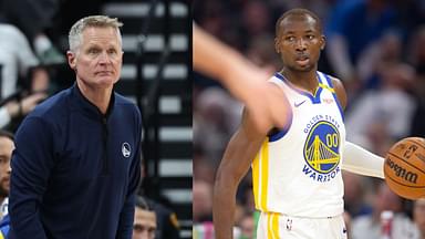 Steve Kerr (L) and Jonathan Kuminga (R)