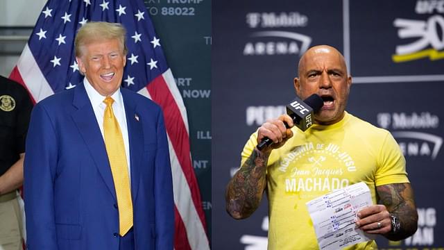 Donald Trump (L), Joe Rogan (R)