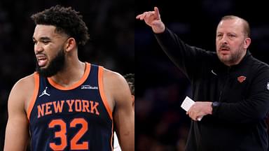 Karl-Anthony Towns (L) and Tom Thibodeau (R)