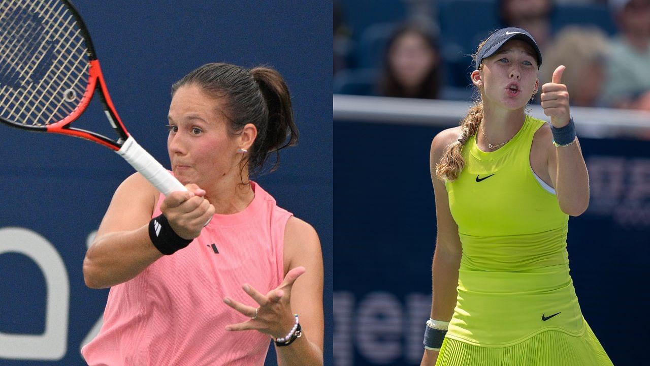 Daria Kasatkina (L) and Mirra Andreeva (R)