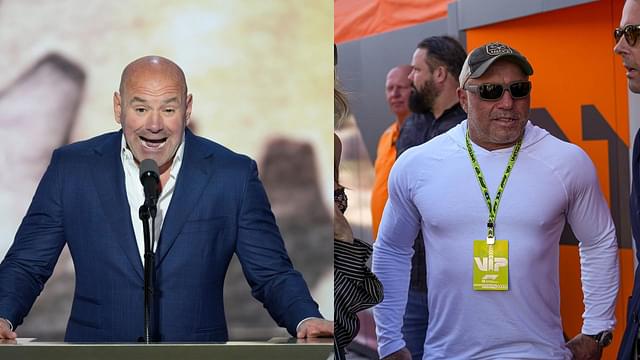 Dana White (L) and Joe Rogan (R)