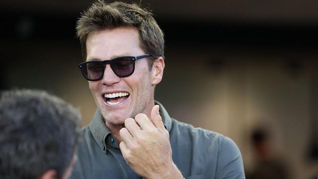 Former NFL player Tom Brady attends the match between the FC Cincinnati and the Inter Miami at Chase Stadium.