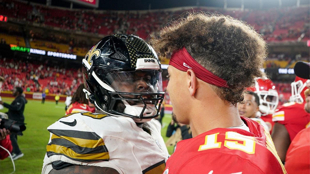 Khalen Saunders and Patrick Mahomes