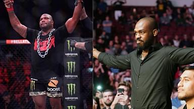 Rampage Jackson (L) and Jon Jones (R)