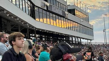 NASCAR fans watch the race at Richmond Raceway.