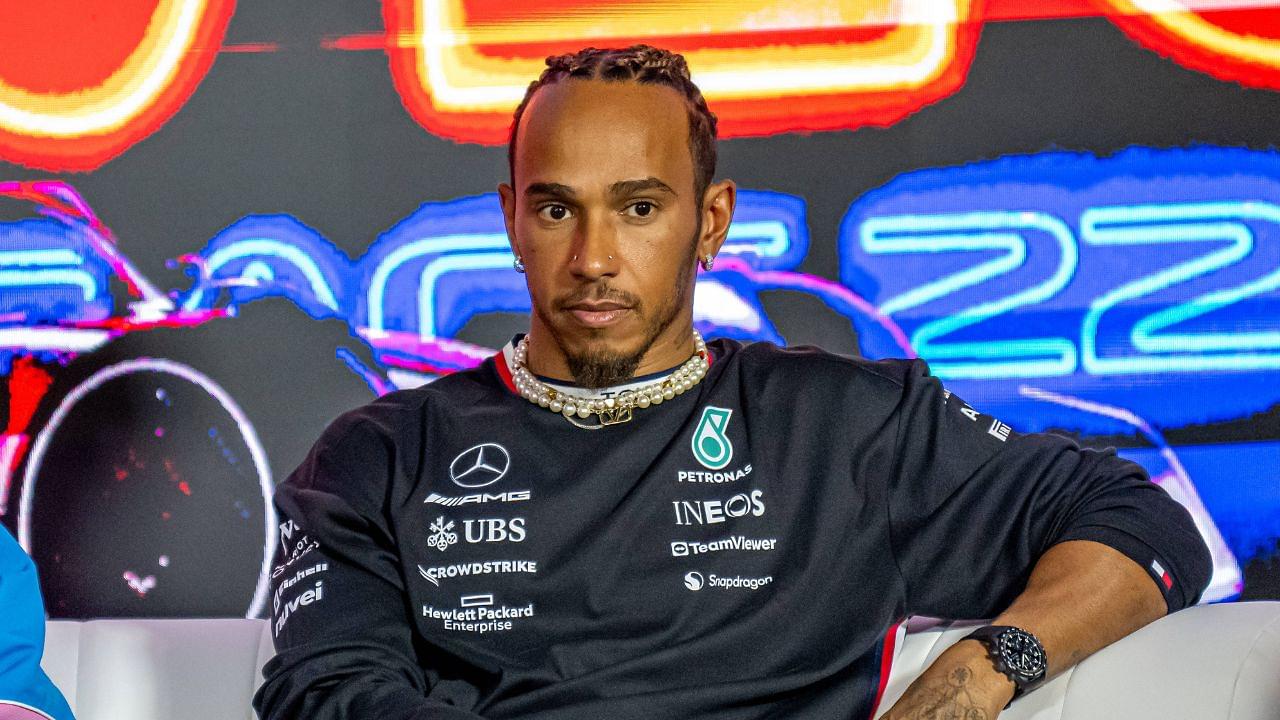 LAS VEGAS, UNITED STATES: Lewis Hamilton, racing for the Mercedes F1 team during the 2023 Formula 1 Las Vegas Grand Prix at the Las Vegas Street Circuit