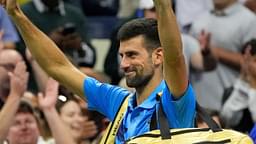 Novak Djokovic (SRB) after losing to Alexei Popyrin (AUS) on day five of the 2024 U.S. Open tennis tournament at USTA Billie Jean King National Tennis Center.