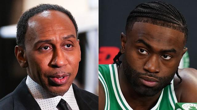 Stephen A. Smith and Jaylen Brown