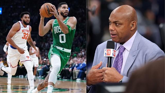 Jayson Tatum (L) and Charles Barkley (R)