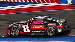 NASCAR Cup Series driver Kyle Busch (8) and NASCAR Cup Series driver Denny Hamlin (11) during the Bank of America ROVAL 400 at Charlotte Motor Speedway Road Course.