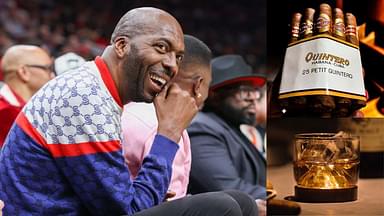 Former NBA player John Salley watches a game between the Washington Wizards and Atlanta Hawks in the first half at State Farm Arena.