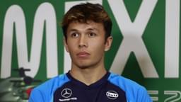 Alex Albon in a press conference