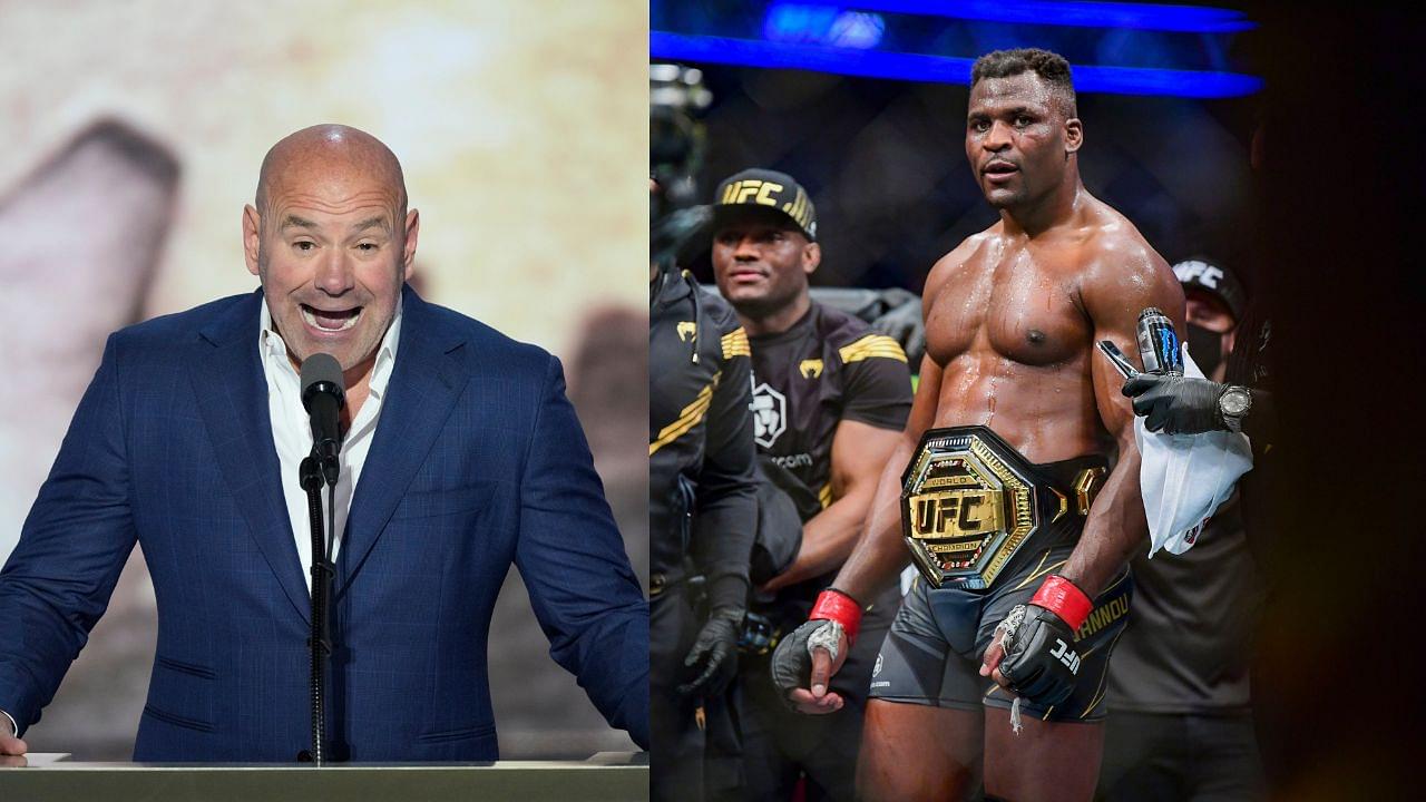 Dana White (L) Francis Ngannou (R)