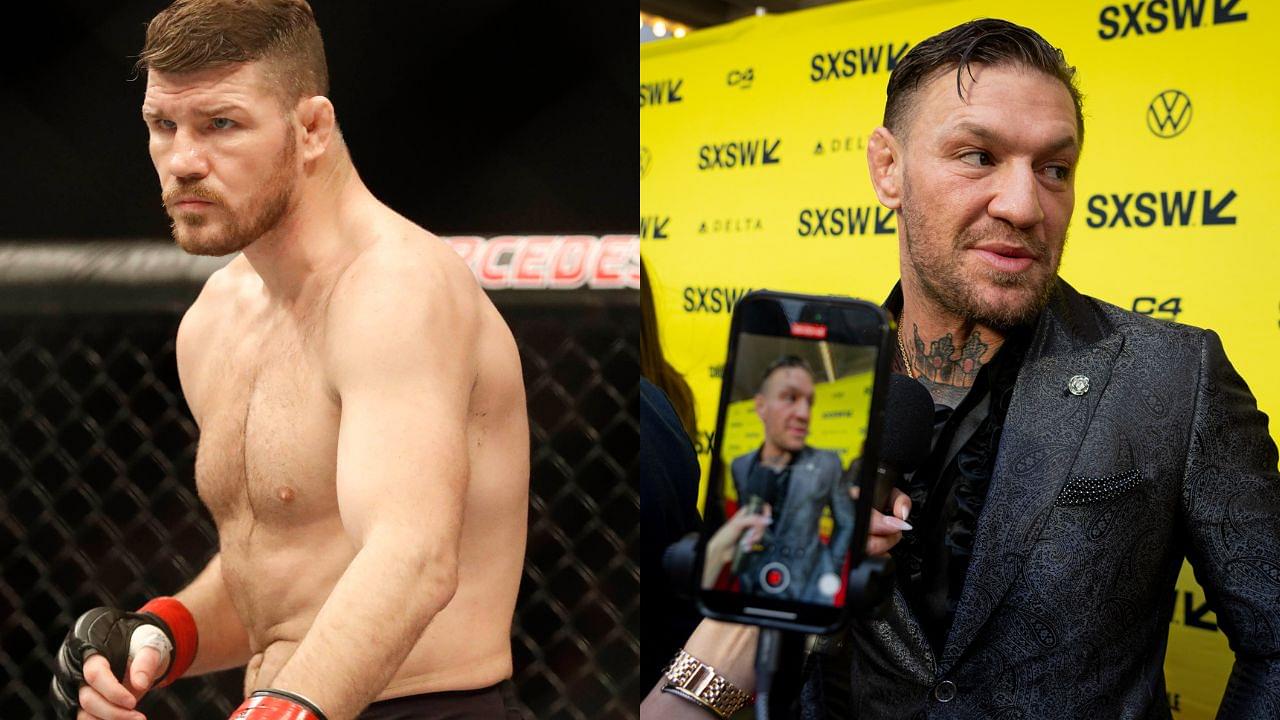 Michael Bisping (L) and Conor McGregor (R)