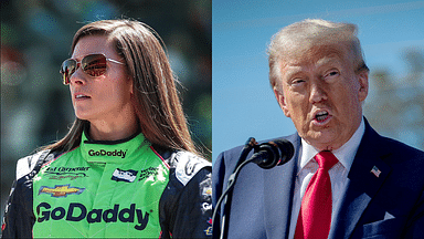 Danica Patrick(L) and Donald Trump(R).