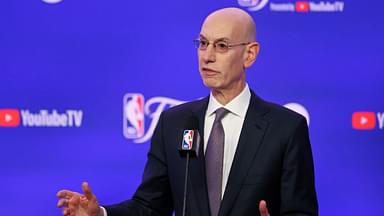 NBA commissioner Adam Silver speaks before game one of the 2024 NBA Finals between the Boston Celtics and the Dallas Mavericks at TD Garden.