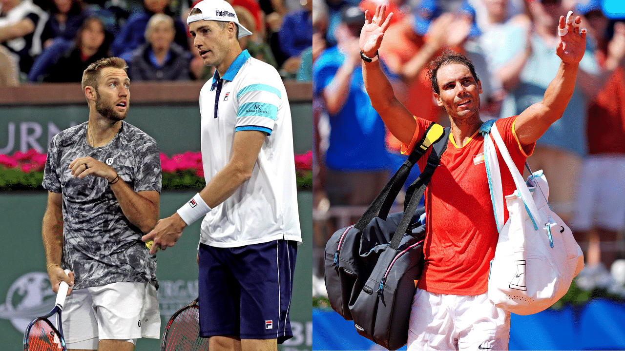 Jack Sock, John Isner and Rafael Nadal