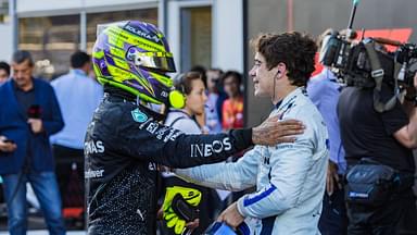 Lewis Hamilton and Franco Colapinto during Formula One Azerbaijan Grand Prix