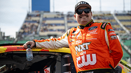 NASCAR Xfinity Series driver Cole Custer (00) stands by his car on pit lane before the NASCAR Xfinity Series Race at Kansas Speedway.