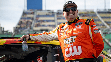 NASCAR Xfinity Series driver Cole Custer (00) stands by his car on pit lane before the NASCAR Xfinity Series Race at Kansas Speedway.