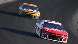 Monster Energy NASCAR Cup Series driver Austin Dillon (3) leads Monster Energy NASCAR Cup Series driver Daniel Hemric (8) out of turn three during the Quaker State 400 by Walmart at Kentucky Speedway.