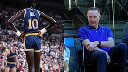 Manute Bol (L) and Chris Mullin (R)