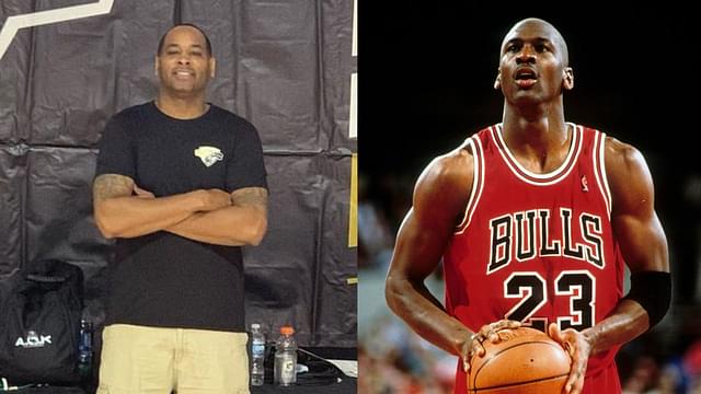 Derek Anderson (L) and Michael Jordan (R)