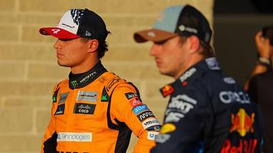 Lando Norris McLaren starting number 04 Max Verstappen Oracle Red Bull Racing starting number 1