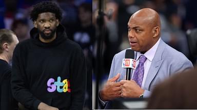 Joel Embiid (L) and Charles Barkley (R)